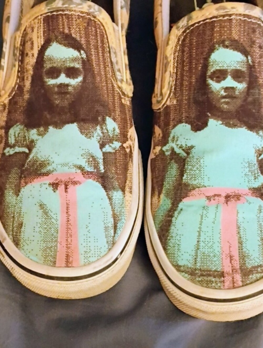 The shining Twins Slip On Vans. Women's Sz 7. EUC